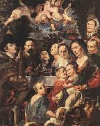 Jacob Jordaens Self-portrait among Parents, Brothers and Sisters oil painting artist